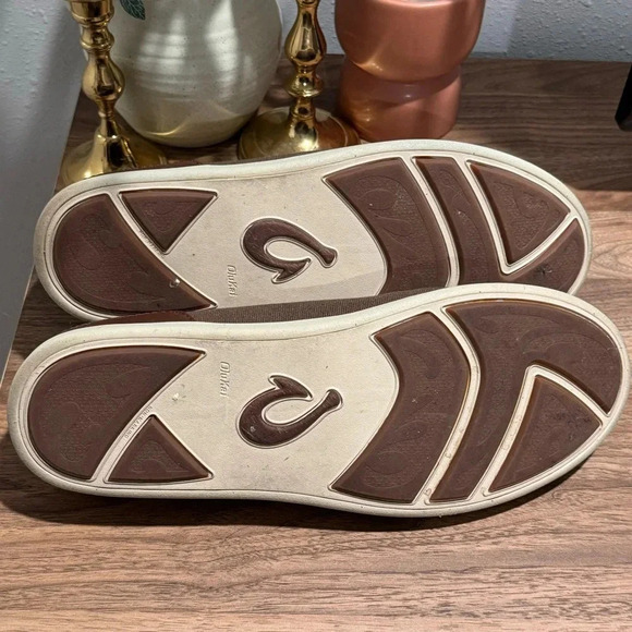 OluKai Manoa Men's Size 10 Brown Canvas Twill Casual Classic Lace Up Sneaker - Picture 5 of 6